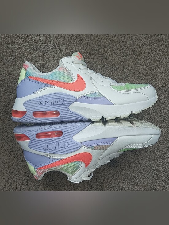 Nike Shoes - Nike Air Max Excee Sneakers Womens 6.5 White Purple Pulse Tie Dye
